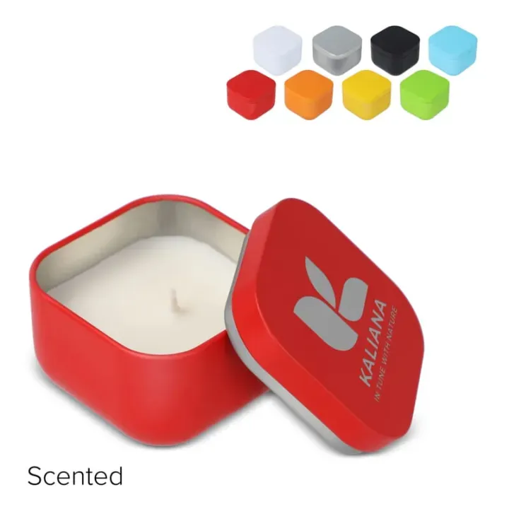 Ananda scented plant based candle in recycled tin - LT90744 (gadzety reklamowe)